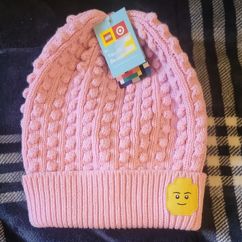 LEGO Light Pink Knit Beanie for Kids